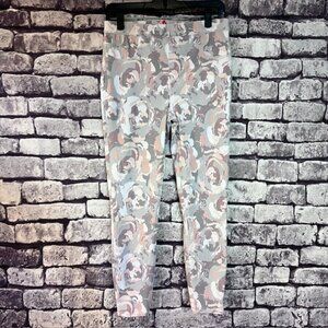 Spanx Pink, Gray & White Pull On Leggings Size L
